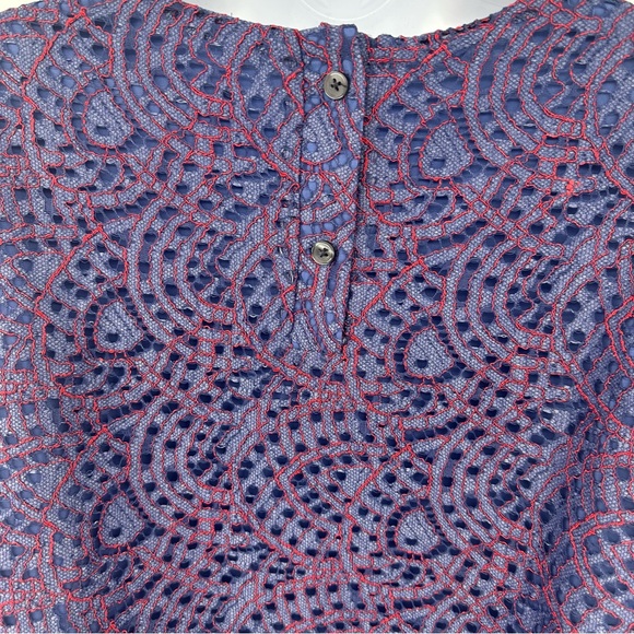 Banana Republic Long Sleeve Eyelet Lace Blouse Size Small - Picture 6 of 7